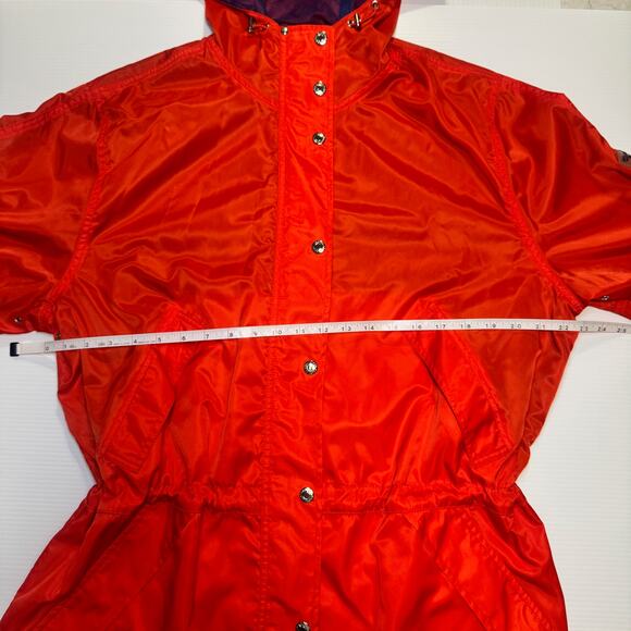 Lauren Ralph Lauren Hooded Rain Jacket Anorak Red Women’s Large VTG 90s Gorpcore - Picture 9 of 16